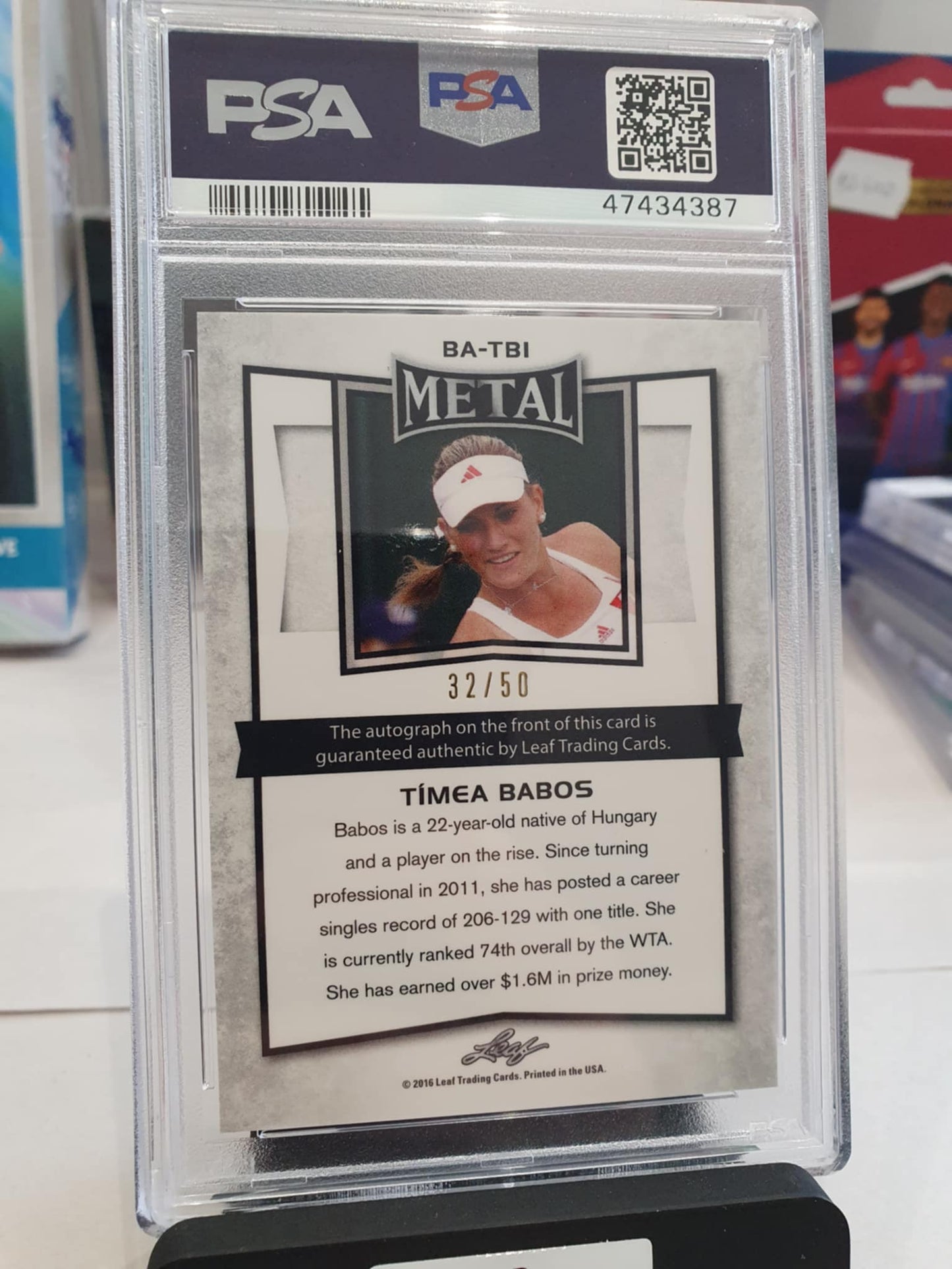 PSA10 Leaf Babos Tímea 32/50 Autograph