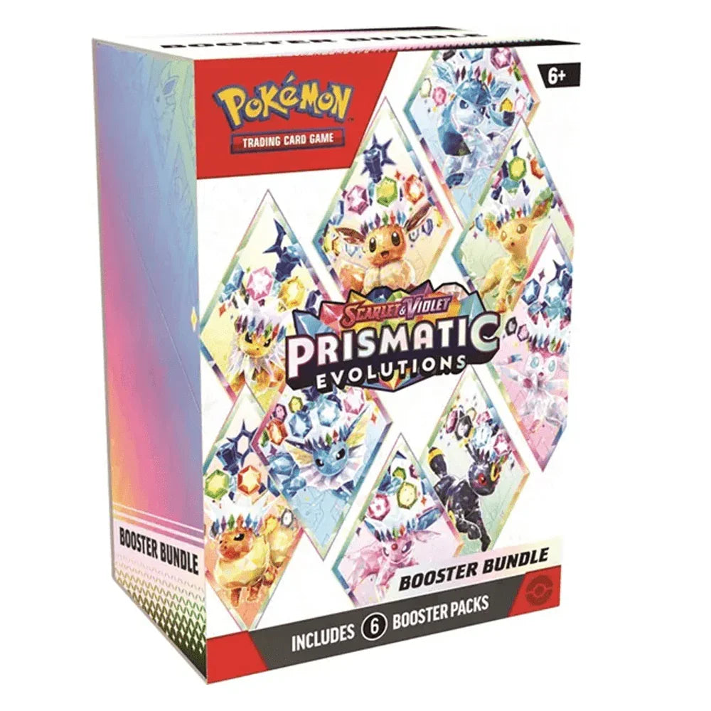 Pokémon Scarlet & Violet Prismatic Evolutions booster csomag doboz, Eeveelutions grafikával