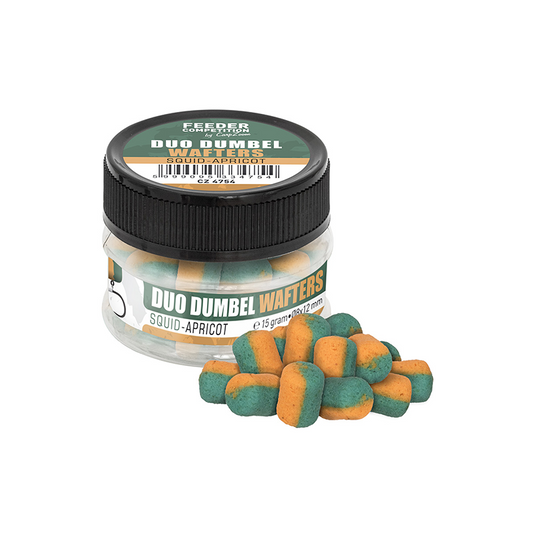 Carp Zoom Galactic Squid-Apricot Duo Dumbel Wafters 10x14mm
