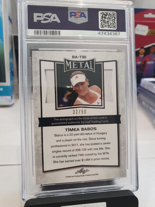 PSA10 Leaf Babos Tímea 32/50 Autograph