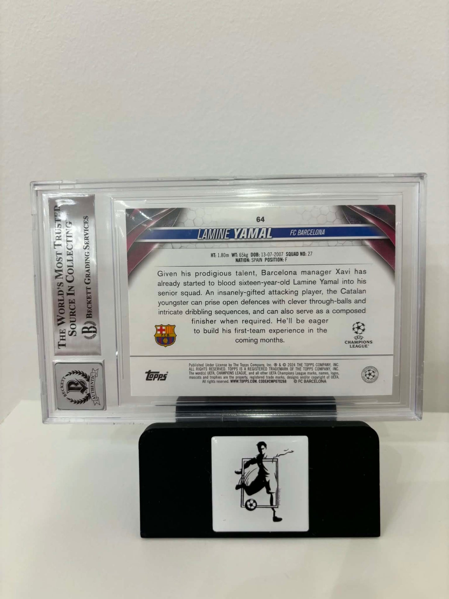 Beckett 10 Authentic Yamal Star Ball RC Autograph